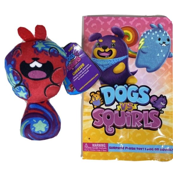 Dogs Vs Squirls Mini Plush Cheezer Squirls #024 New - Picture 2 of 13